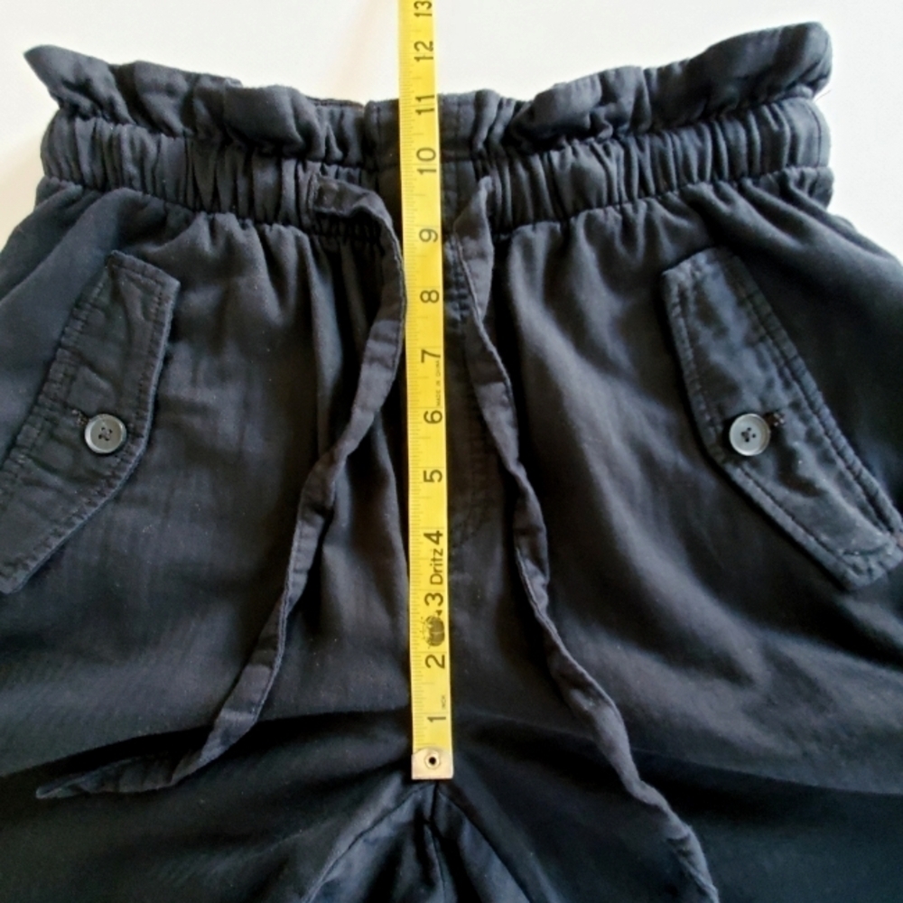7187 * LOFT Outlet High Rise Straight Leg Cotton Pants Black Size XS - Picture 10 of 11